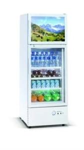 Quality 358L upright double door double temperature display beverage cooler/beverage showcase/commercial fridge wholesale