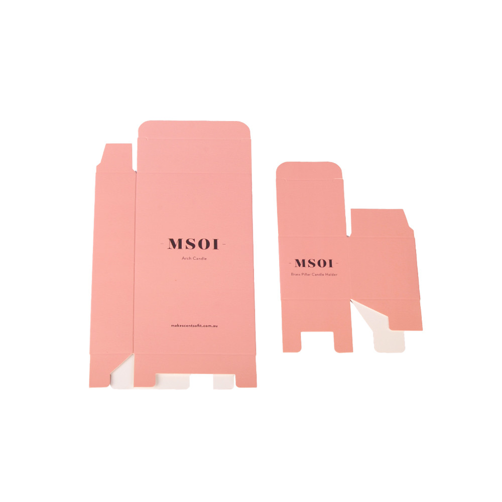 Pink Folding Cosmetic Paper Box Packaging Skincare Essential Oil