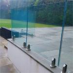 Fine Polished Edge Laminated Safety Glass Balustrades for Balcony Terrace