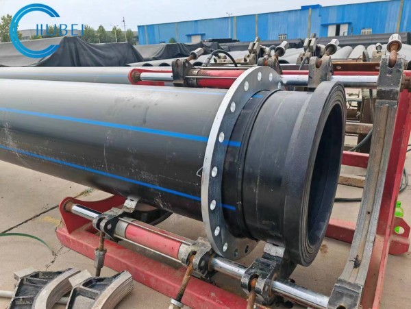 White With Blue Strips Dredging Pipe ISO4427 Standard Customized Diameter And Thickness