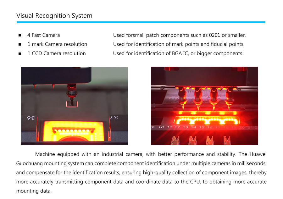 Four Head Bga Placement Pcb Pick And Place Machine For Small Scale Production