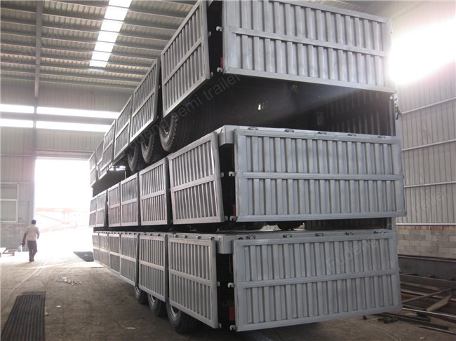 40 Feet Live Stock Trailer / 40T Side Wall Trailer With Pressure Sensor System