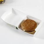 Paperboard Burger Box Biodegradable Disposable Food Grade Packaging with