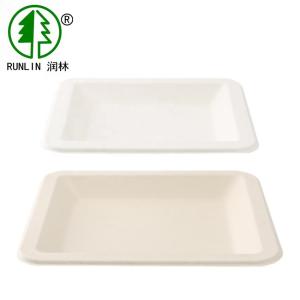 Quality Microwavable Sugarcane Bagasse Biodegradable Food Trays Eco Friendly Disposable Plates wholesale