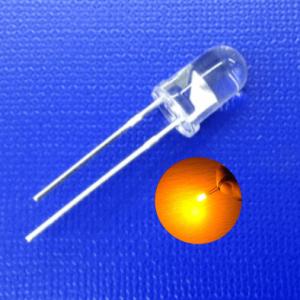 Quality 5mm LED Light Emitting Diode 600nm Orange Color 10000mcd Clear Lens Round Shape With Flange wholesale