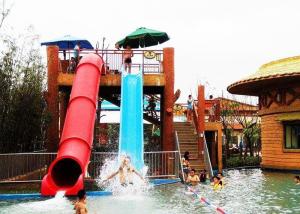 Quality Adults Tube Water Slide , Outdoor Barreled Sled Inground Pool Slide wholesale