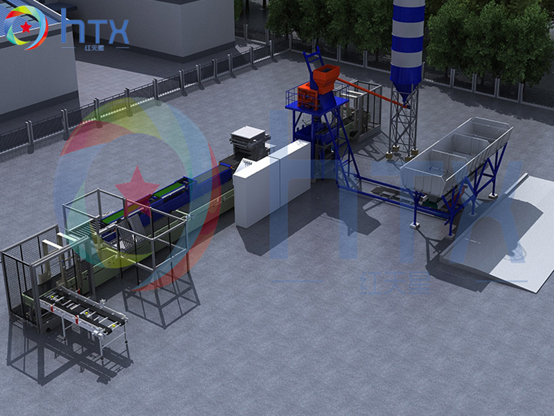 Hollow Core Concrete Pile Extrusion Roof Tile Making Machine Block Production Line
