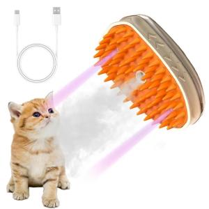 Quality New Cute 3 In 1 Electric Spray Hair Removal Pet Grooming Comb Pet Steamy Brush For Massage And Cleaning wholesale