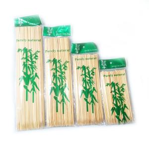 Quality Custom Logo Wholesale Flat Knotted Bamboo Skewer Stick 35cm 40cm wholesale