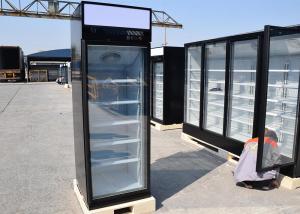 Quality R290 Refrigerant 360L Single Glass Door Upright Fridge Air Cooling wholesale