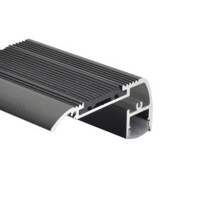 Quality Led strip aluminum profile LED Aluminium Extrusion Black led aluminum profile suit For Stair lighting wholesale