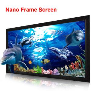 China 120 16:9 fixed frame projection projector screen HD 3D TV home theater nano soft screens-1 on sale