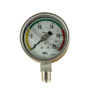 Quality 1.5&quot; Glycerin Filled Pressure Gauge 10 Bar 200 Psi 6000 Psi Stainless Steel Connector wholesale