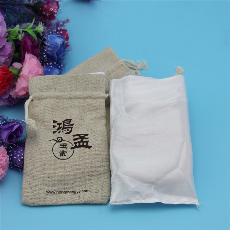Different Color Soft Satin Lining Biodegradable Jute Bags