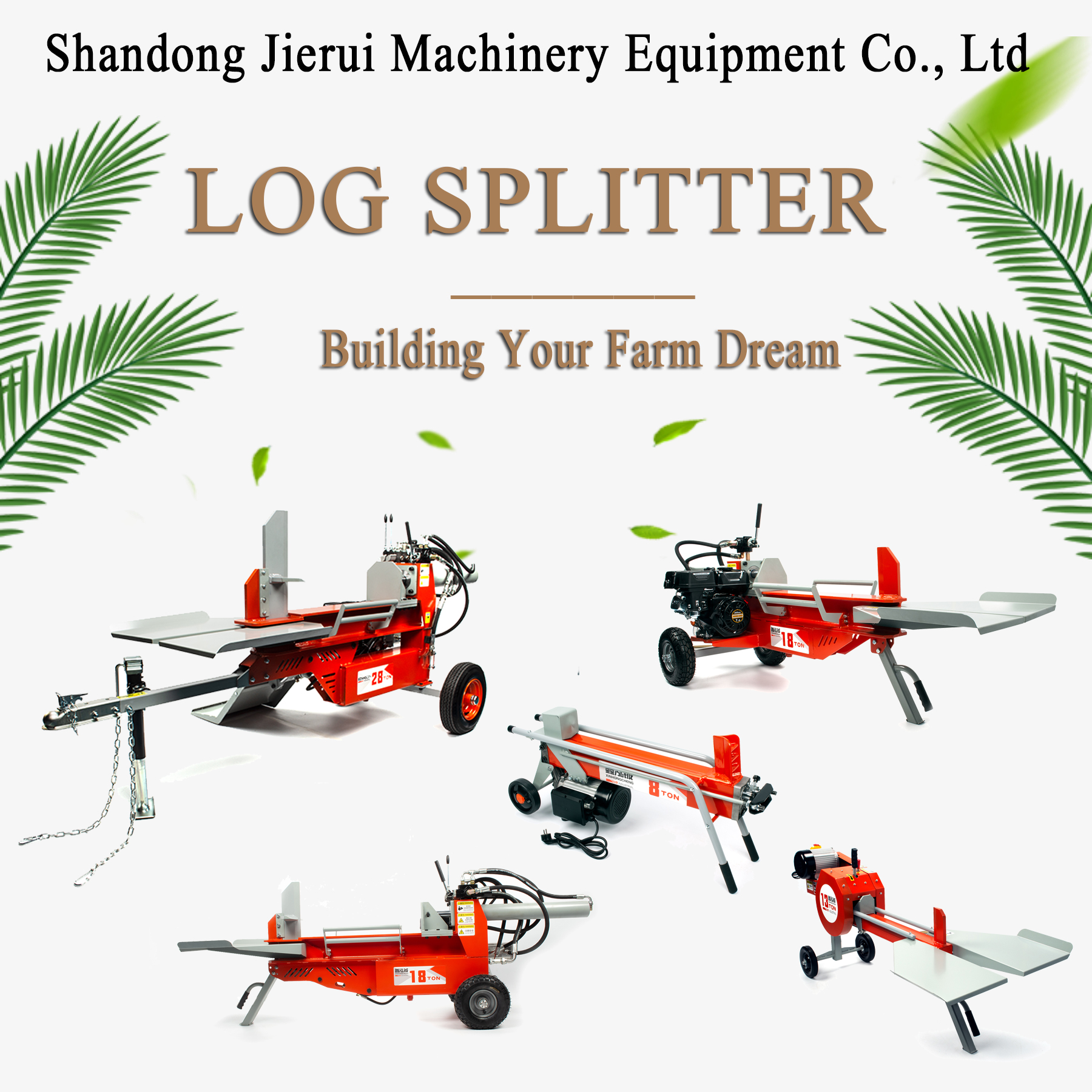 Electric Log Splitter 220V Firewood Processor For Wood Branch Cutting