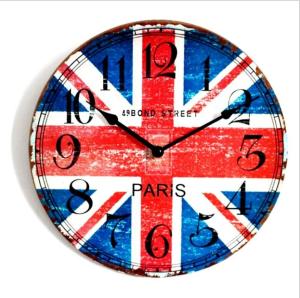 Quality Retro Vintage Quartz Wall Clock Modern Home Decor MDF Wooden Wall Clock wholesale