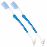 Dual Head Orthodontic Toothbrush Blue Green Red Pink Purple Black Braces Gum