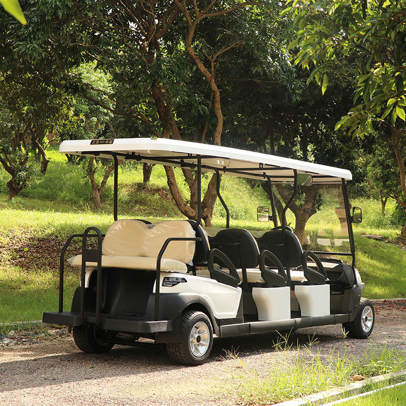 6+2 Seater Sightseeing Electric Golf Buggy With LiFePO4 Battery