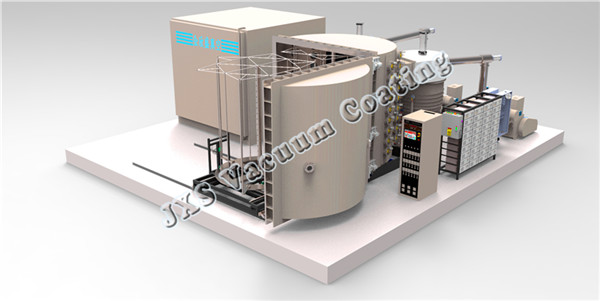 Environment Friendly Stainless Steel Exhaust Pipe PVD Titanium Nitride Coating Machine For Blue Rainbow Color