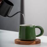 Factory Wholesale Novelty Design 280ml Green Ceramic Coffee Mug For Home Hotel
