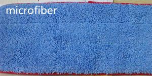 Quality 13 * 47Cm Microfiber Wet Mop Pads Head Blue Twisting Fabric Floor Cleaning wholesale