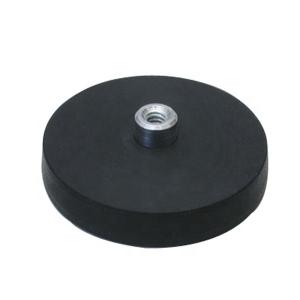 Quality A3 Steel Case Rubber Coated Magnet Black Rubber Covered Magnets wholesale