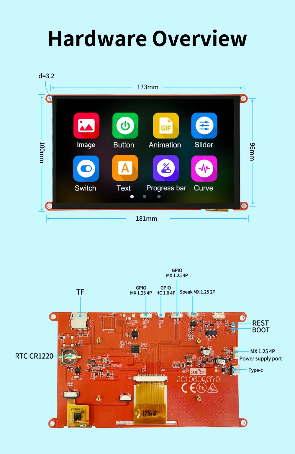 5V Operating Voltage ESP32 Display Unit The Ultimate Industrial Solution with 7.0Inch Screen