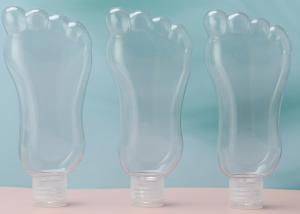 Foot Shape 30ml 60ml Plastic Keychain Refillable Bottle With Flip Cap