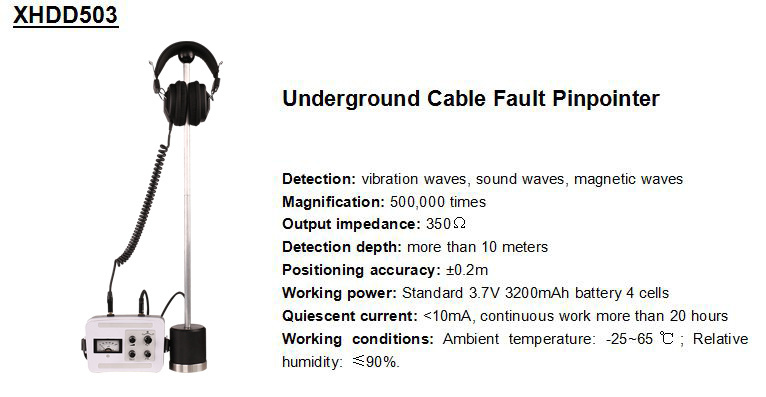 Traditional Acoustic Testing High Quality Portable Cable Fault Pinpointer