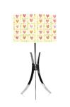 TC Metal Leaf Print Lamp 400*220MM Fabric Drum Shade For Rooms And Hotels