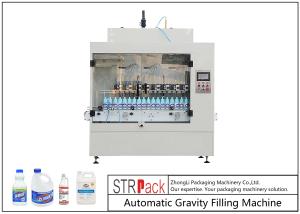 Quality Automatic Gravity Bottle Filling Machine For Toilet Cleaner / Corrosive Liquid 500ml-1L wholesale