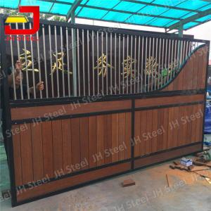 Quality Farm Outdoor Portable Horse Hinged horse stall doors in black coating wholesale