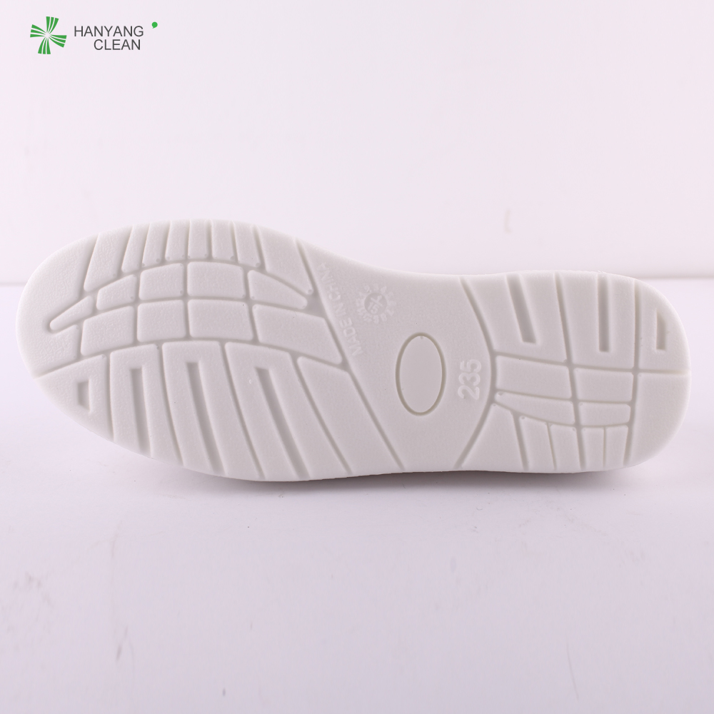 PU Canvas Blue Cleanroom Footwear Shoes With Anti Static Textile Lining