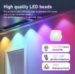 50ft IP67 Outdoor Waterproof Smart RGBIC permanent Eaves Lights with 75 Scene