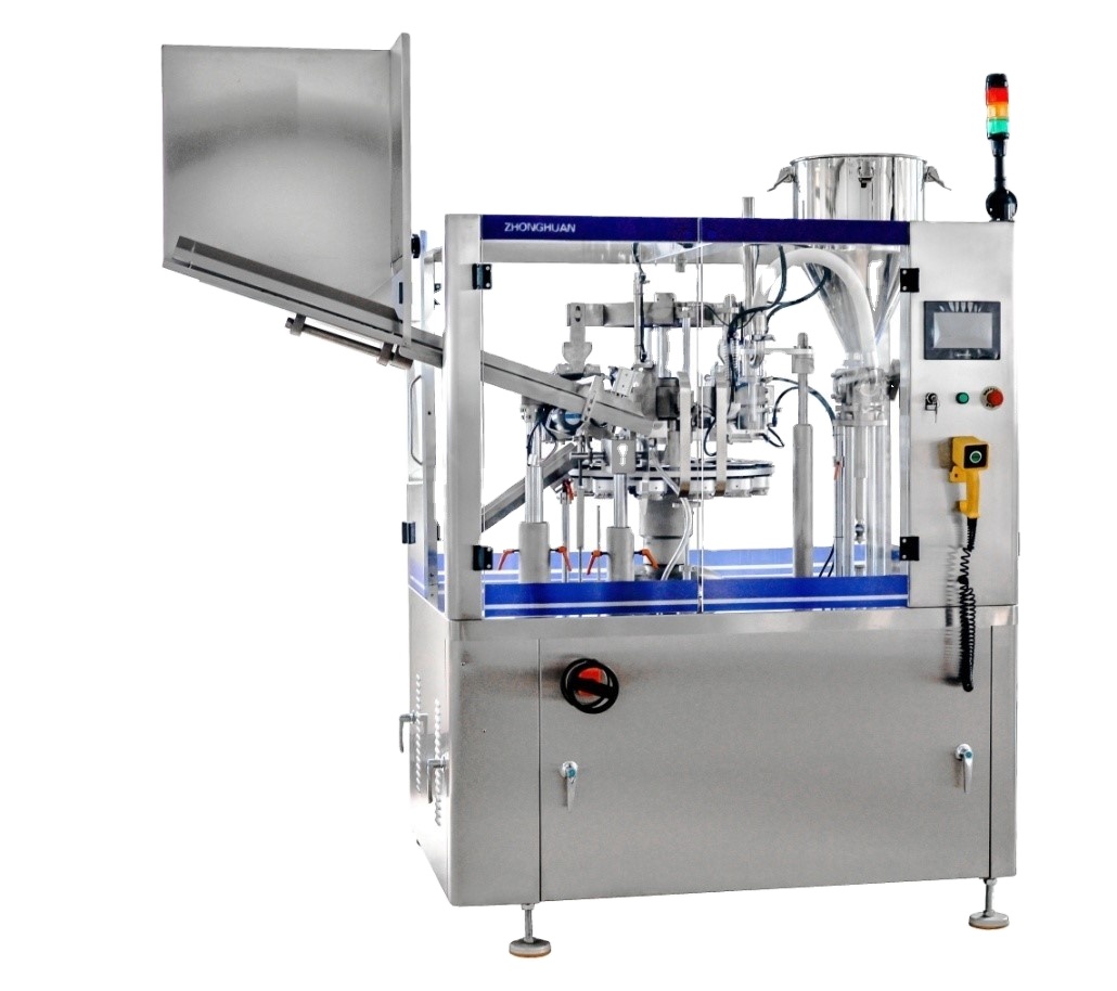 Soft Tube Filling Sealing Machine 2000BPH For Cream Ointment Shampoo
