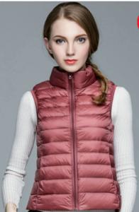 Quality Customized Waterproof Down Jacket Women's , Lightweight Ladies Puffer Vest wholesale