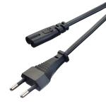 Non-Grounding European VDE 2 Prong Round Pin 2.5A Waterproof Plug Power Cord