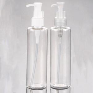 Quality Customized Square 300ml white amber plastic PET lotion bottle with lotion pump wholesale