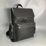 Authentic Real Ostrich Skin Men's Large Business Travel Backpack Genuine Exotic