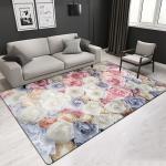 Aesthetic 3D Modern Figure Flower Pattern Artistic Living Room Carpet Hotel Area
