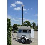 vehile mounted lockable telescoping pneumatic mast aluminum mast