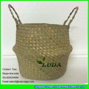 Quality LUDA classical hand-woven storage basket home essential seagrass straw basket wholesale