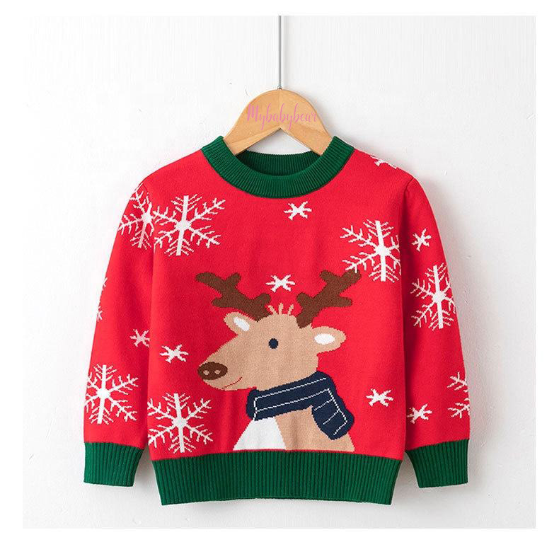 Fall Winter Children Clothes Toddler Pullover Cartoon Sweaters Knitted Christmas Sweater For Kids