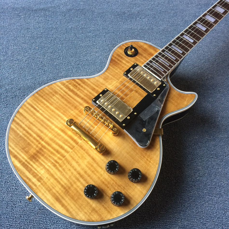 Chibson custom made LP electric guitar,Flame Maple Top,Rosewood fingerboard,Gold hardware