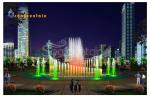 Changeable Lamps Musical Floating Fountain Stainless Outdoor