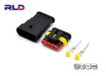 Low Frequency PA66 Waterproof Electrical Plug Connectors 2 Pin 3 Pin