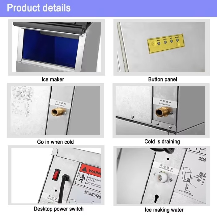High Quality Refrigeration Equipment Stainless Steel High Speed Ice Maker Machine