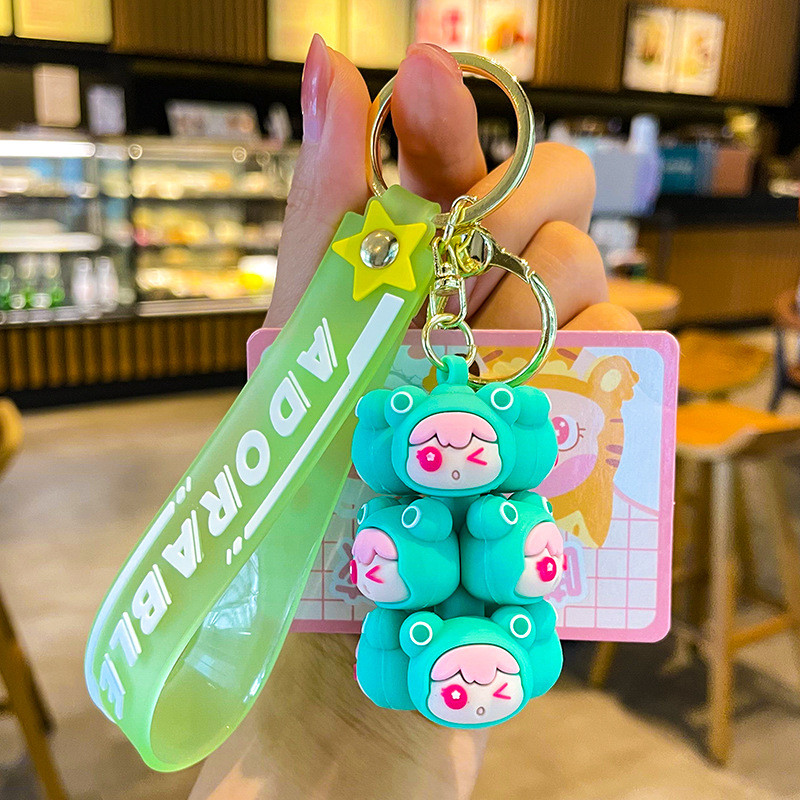 Animal Keychain Handbag Charms Kawaii Anime Keyring for Kids Boy Girl