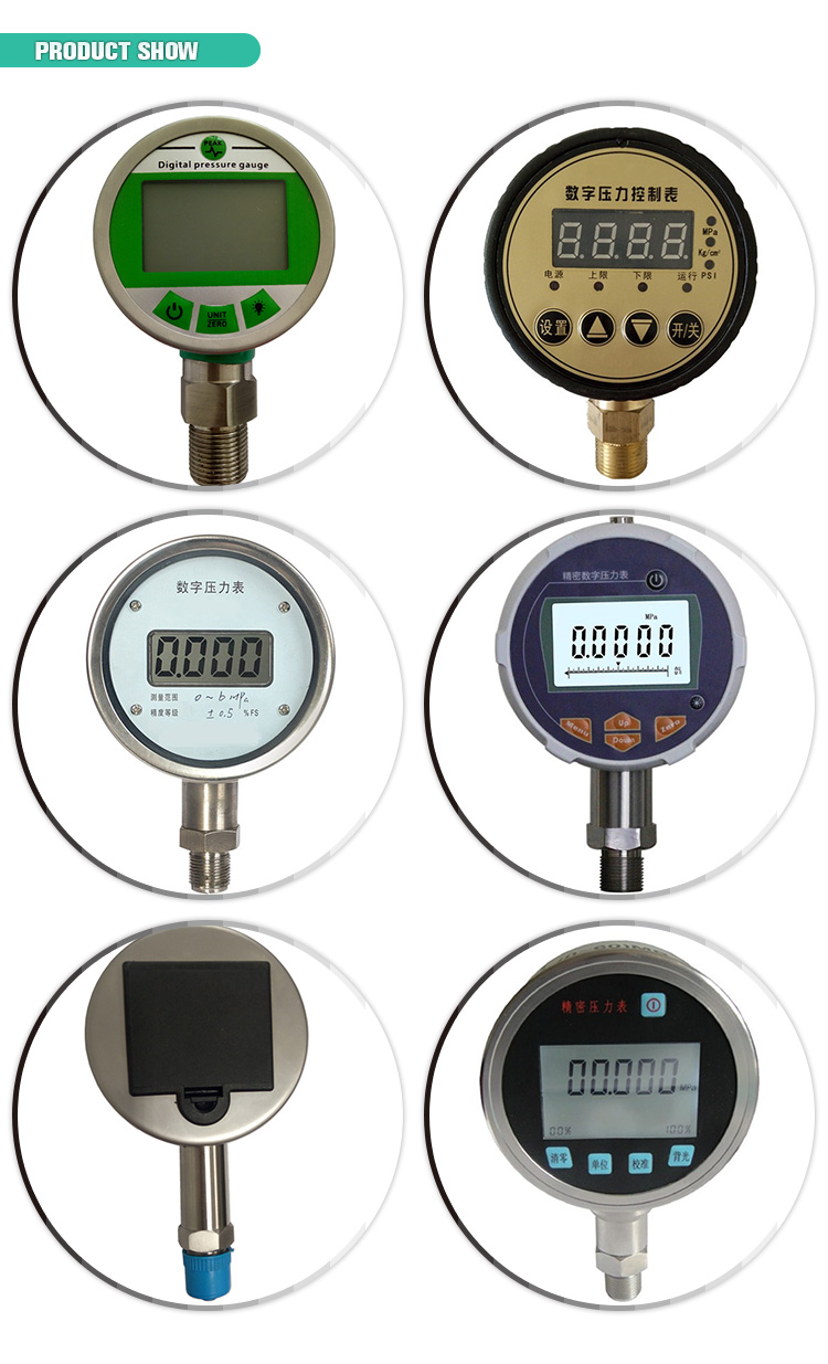 0-1000bar Hydraulic Vacuum Digital Pressure Gauge G 1/4 Male Connector