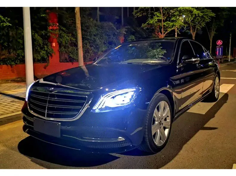 LED Headlights Assembly For Mercedes Benz S Class W222 14-18 Modified Maybach Front Head Light Drl Flowing Turn S65 S63